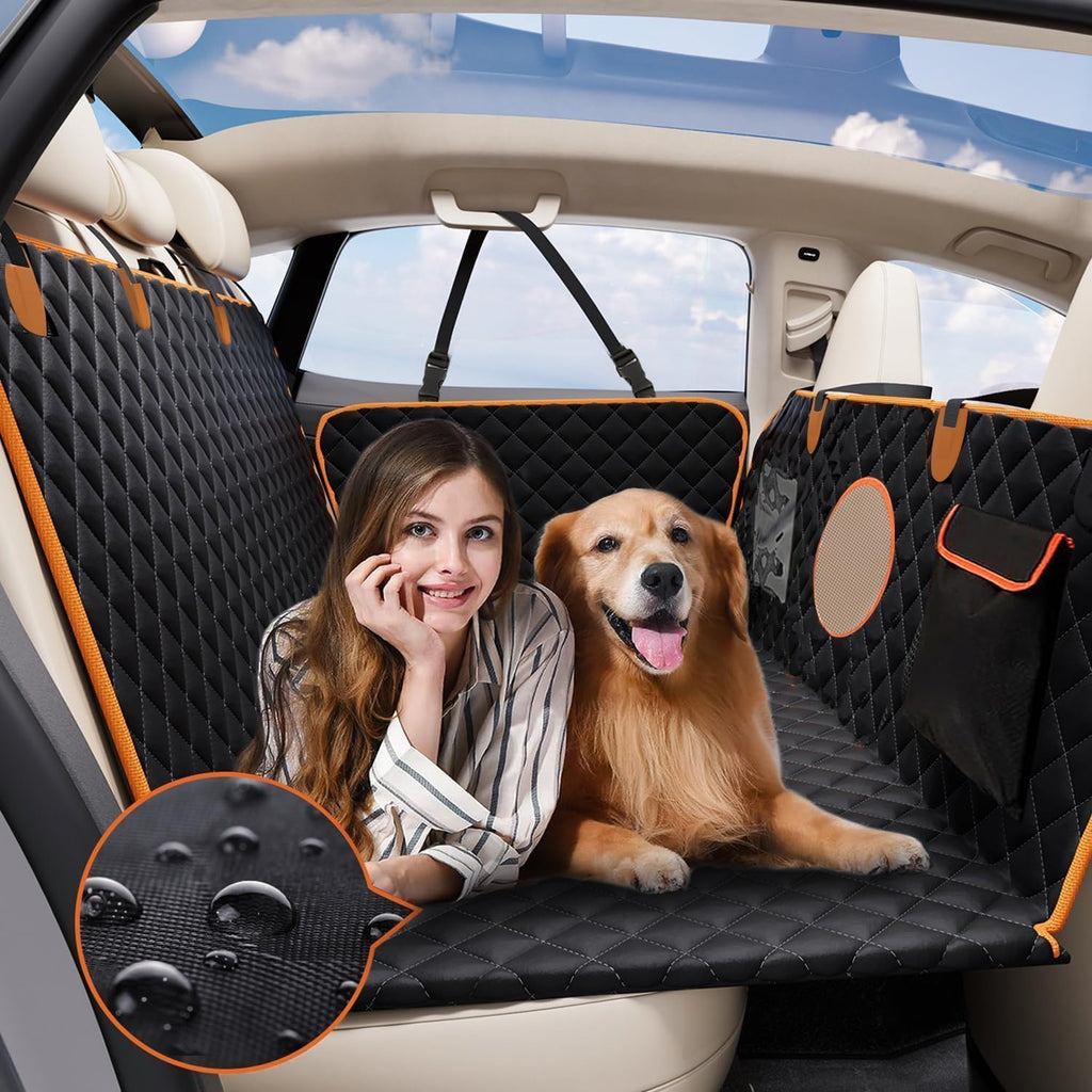 Hard Bottom Back Seat Extender for Dogs, Dog Car Seat Cover Holds 420 lbs