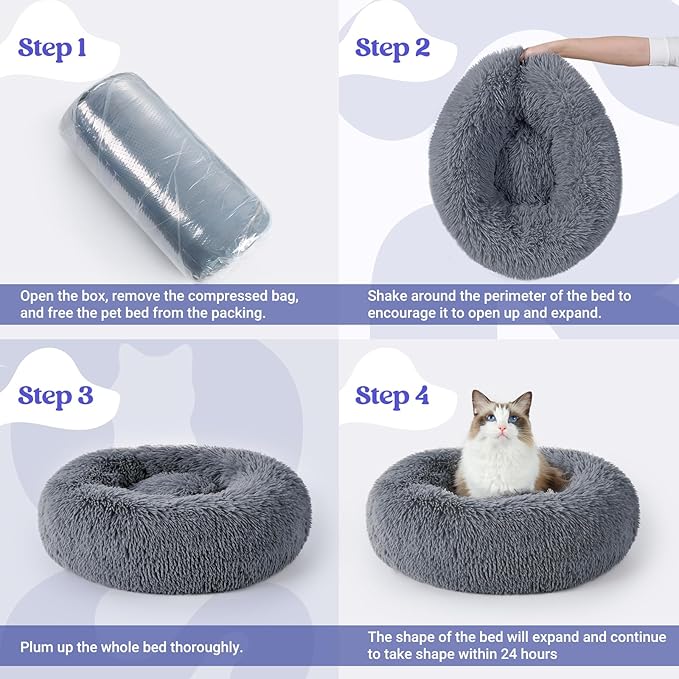 rabbitgoo Cat Beds for Indoor Cats, 20 inches Cat Bed Machine Washable - Image 9
