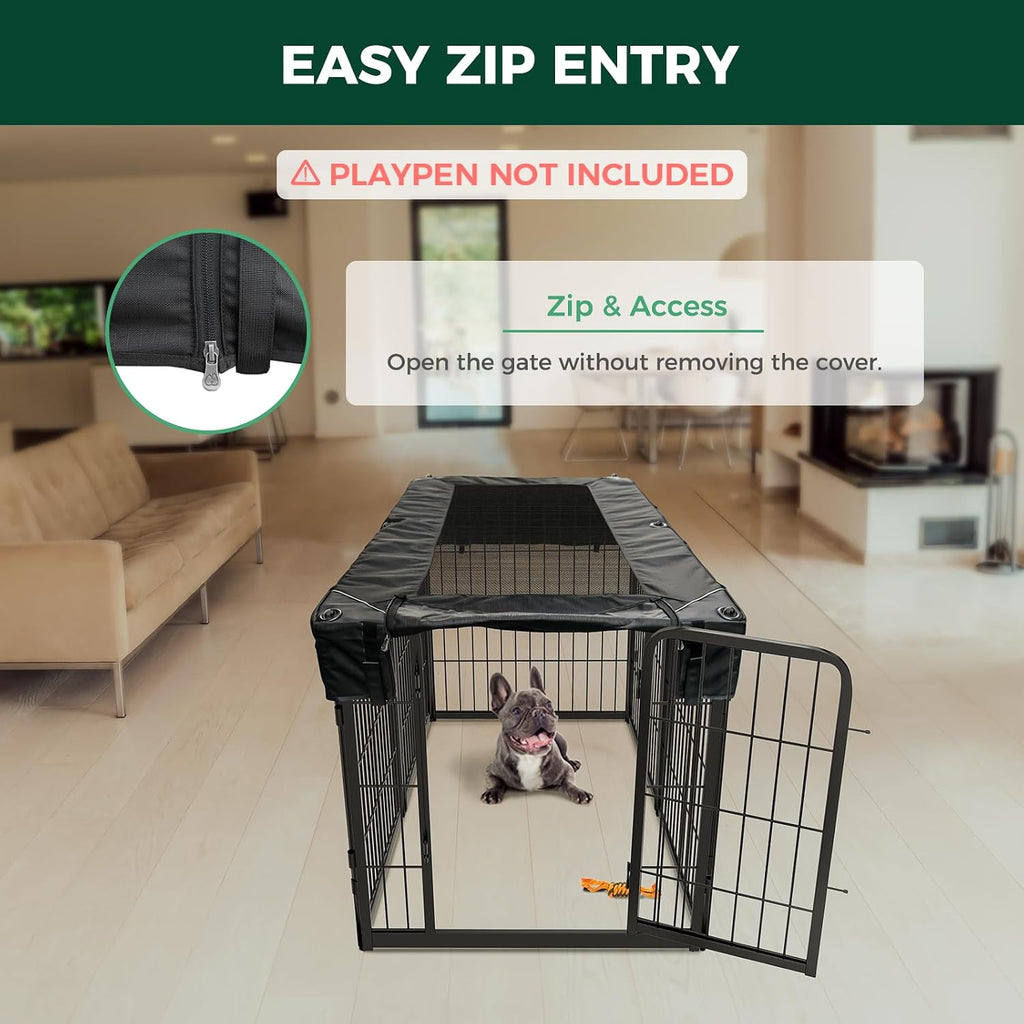 FXW Mesh Top Cover for 24" H 6-Panel Dog Playpen, Rectangle