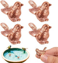 Moxweyeni 4 Pcs Mini Bird Shape Copper Bath Disk Ornaments Copper Bird Bath by Moxweyeni