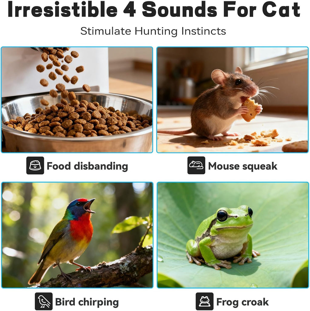 Interactive Cat Toy, Motion Activated Ball & 7 Holes Maze Hide and Seek Mat