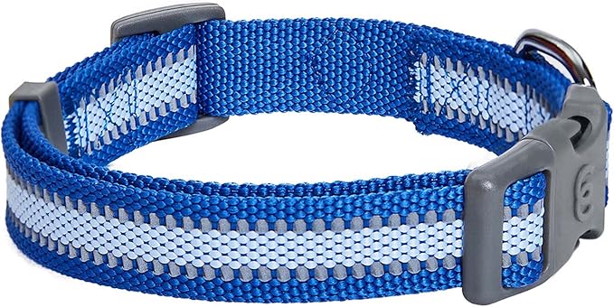 Blueberry Pet Medium Dog Collar in Reflective Navy Blue | Adjustable Classic - Image 2