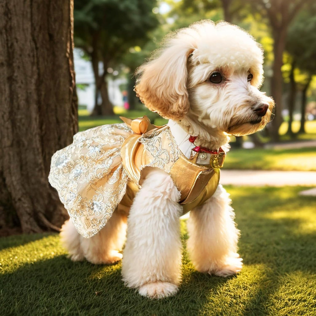 Pet Wedding Party Dresses,Dog Princess Clothes,Cat Dress Skirt Apparel(S)