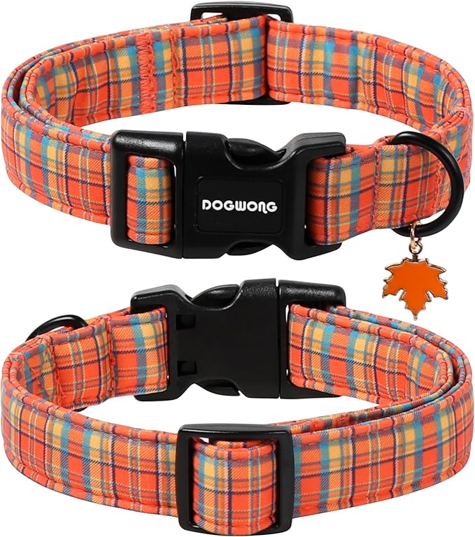 DOGWONG Fall Maple Dog Collar- Cute Classic Fall Autumn Flower Dog Collars - Image 2