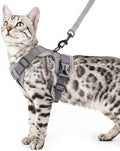 Cat Harness and Leash Set Escape Proof Tactical Large Kitten Harness Emotional by pangdi