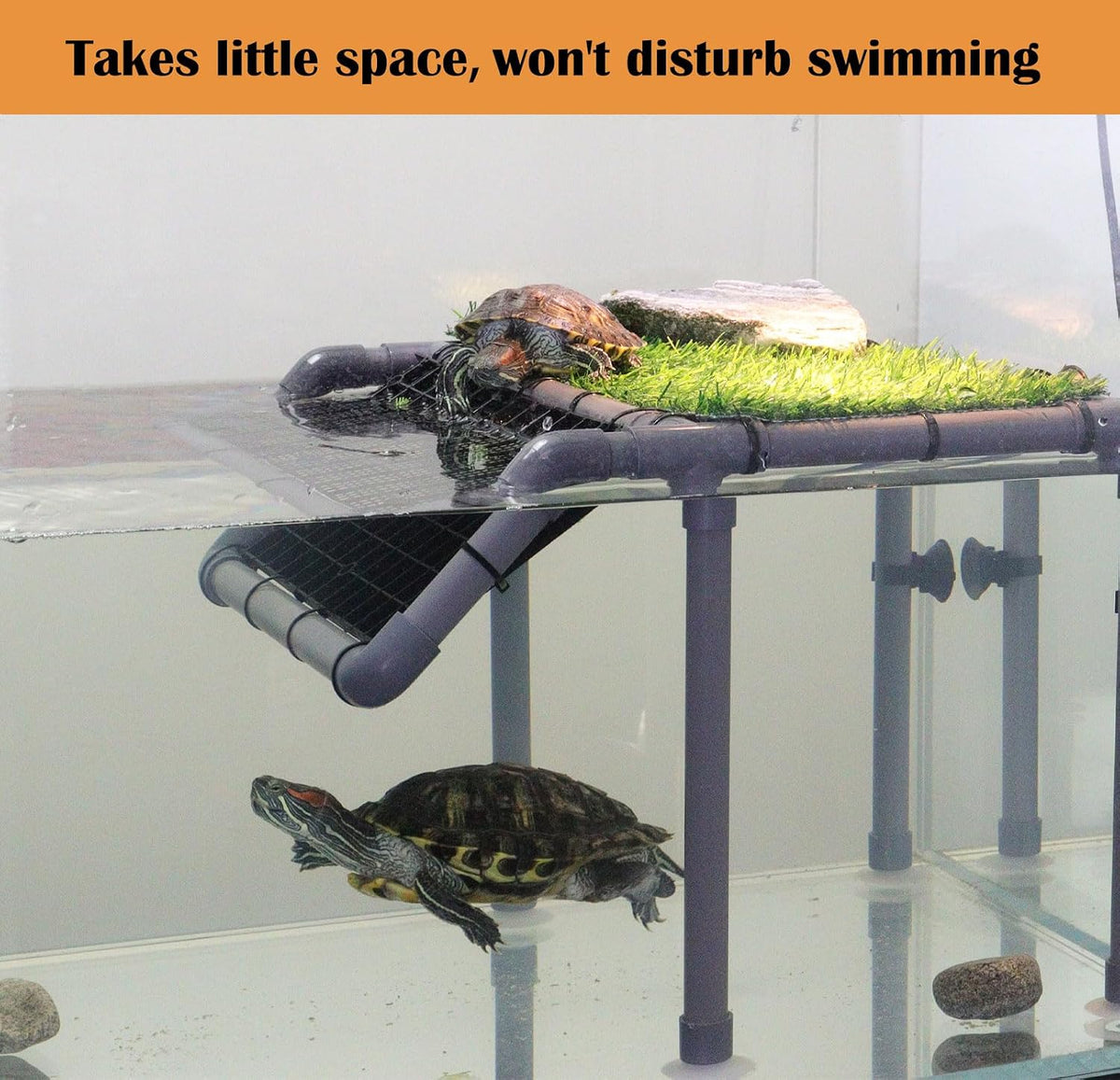 Extra Large Turtle Basking Platform with Artificial Grass