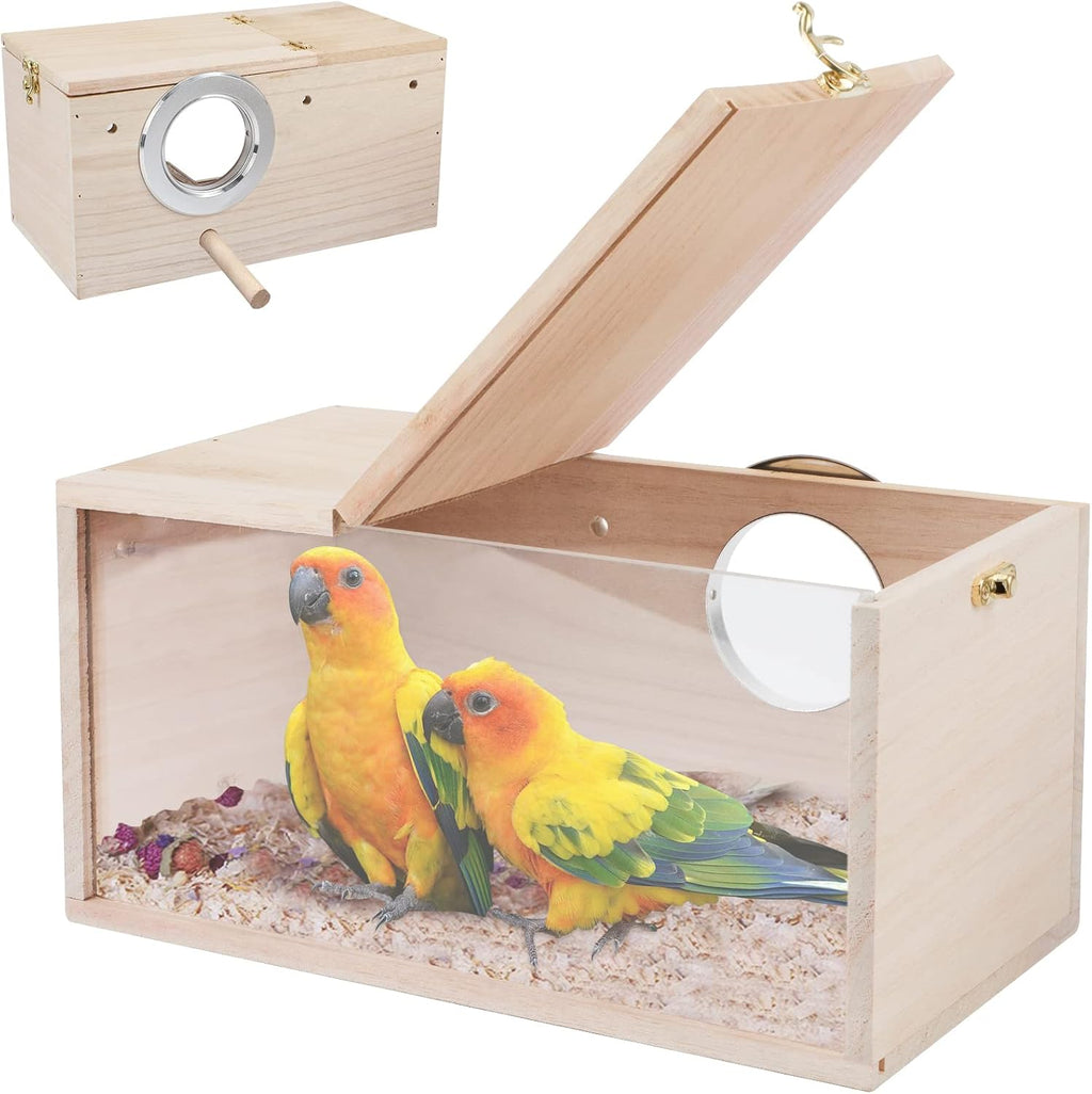 Rypet Parakeet Nesting Box, Cockatiel Bird Nest Box with Perch(S)