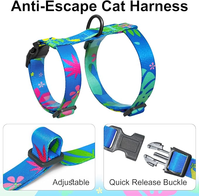 Cat Harness and Leash Set with Matching Collar – Escape Proof Harness - Image 5