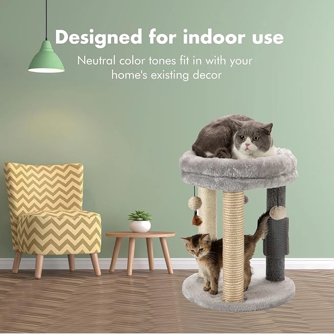 MECOOL 4in1 Small Cat Tree, Scratching Post - Image 5
