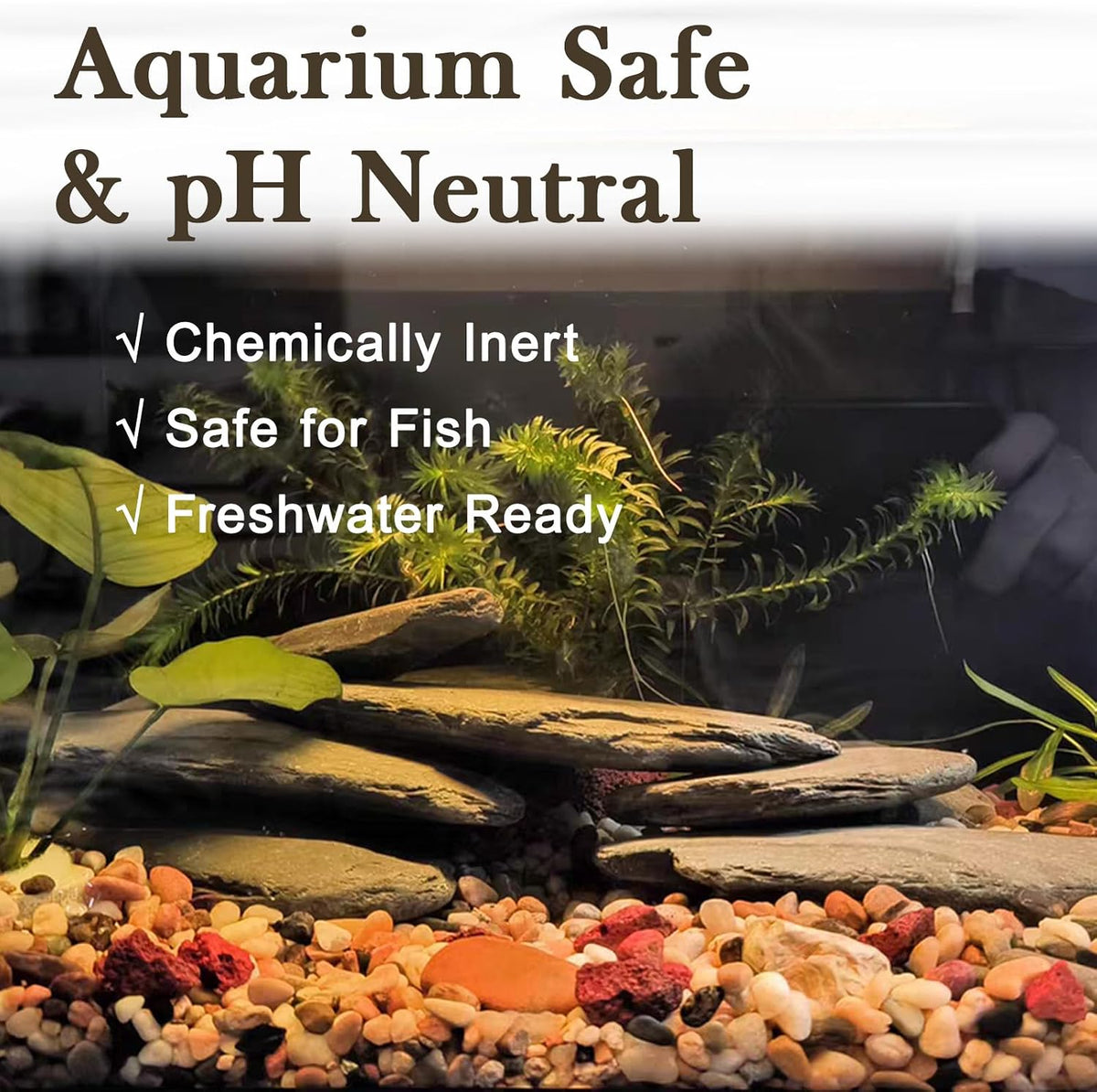 20lb Natural Stone Turtle Rocks for Tank 8-10pcs Basking Platform Stone, Natural Slate Rocks for Reptiles, Aquarium & Aquascape Decor(2-10 Inches)