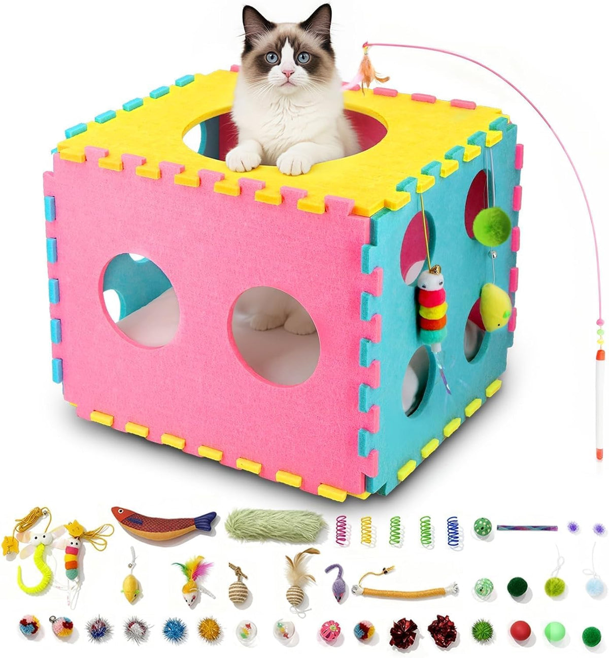 41 Pcs Interactive Cat Toys for Indoor Cats, Kitten Toys
