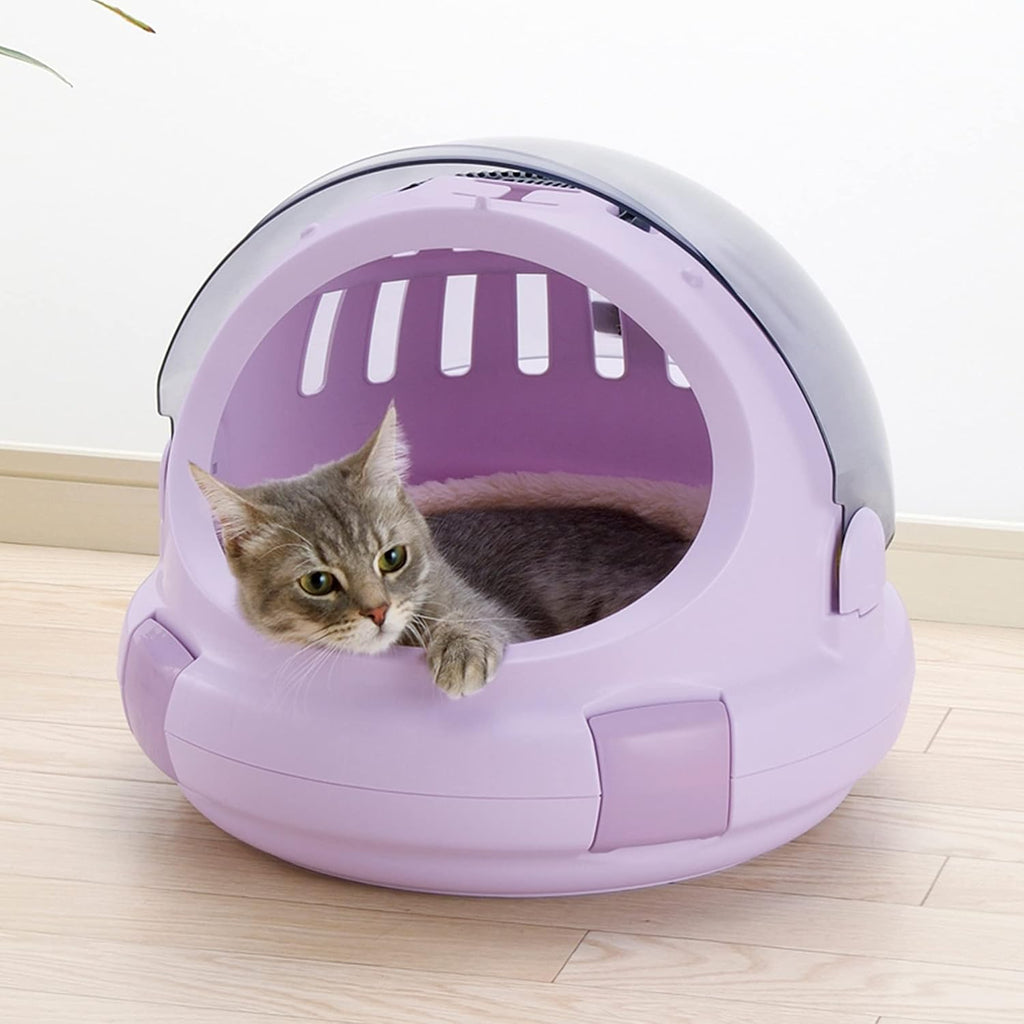 Richell Space Capsule Pet Carrier & Bed, Travel Carrier for Small Dog and cat