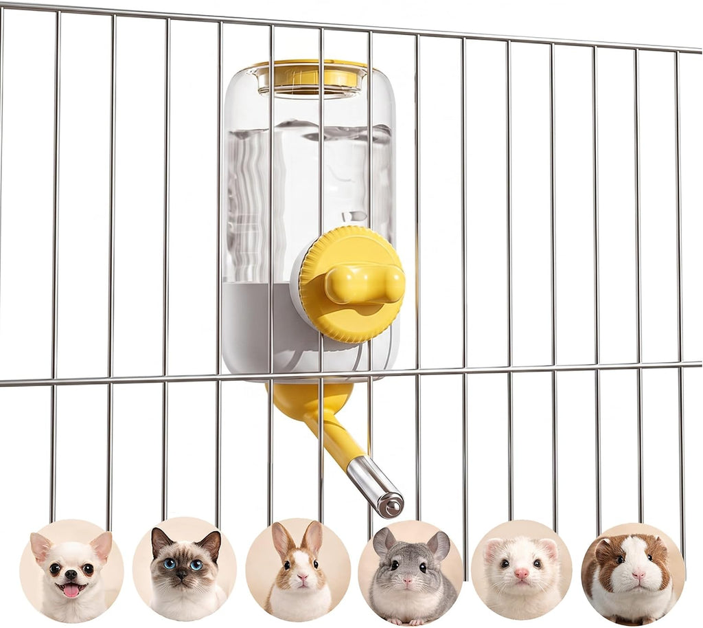 Automatic Hanging Pet Water Dispenser for Cage, 30oz No-Drip Ball Water Bottle for Rabbit, Guinea Pig, Ferret, Chinchilla, Hedgehog & Small Pets (Green)