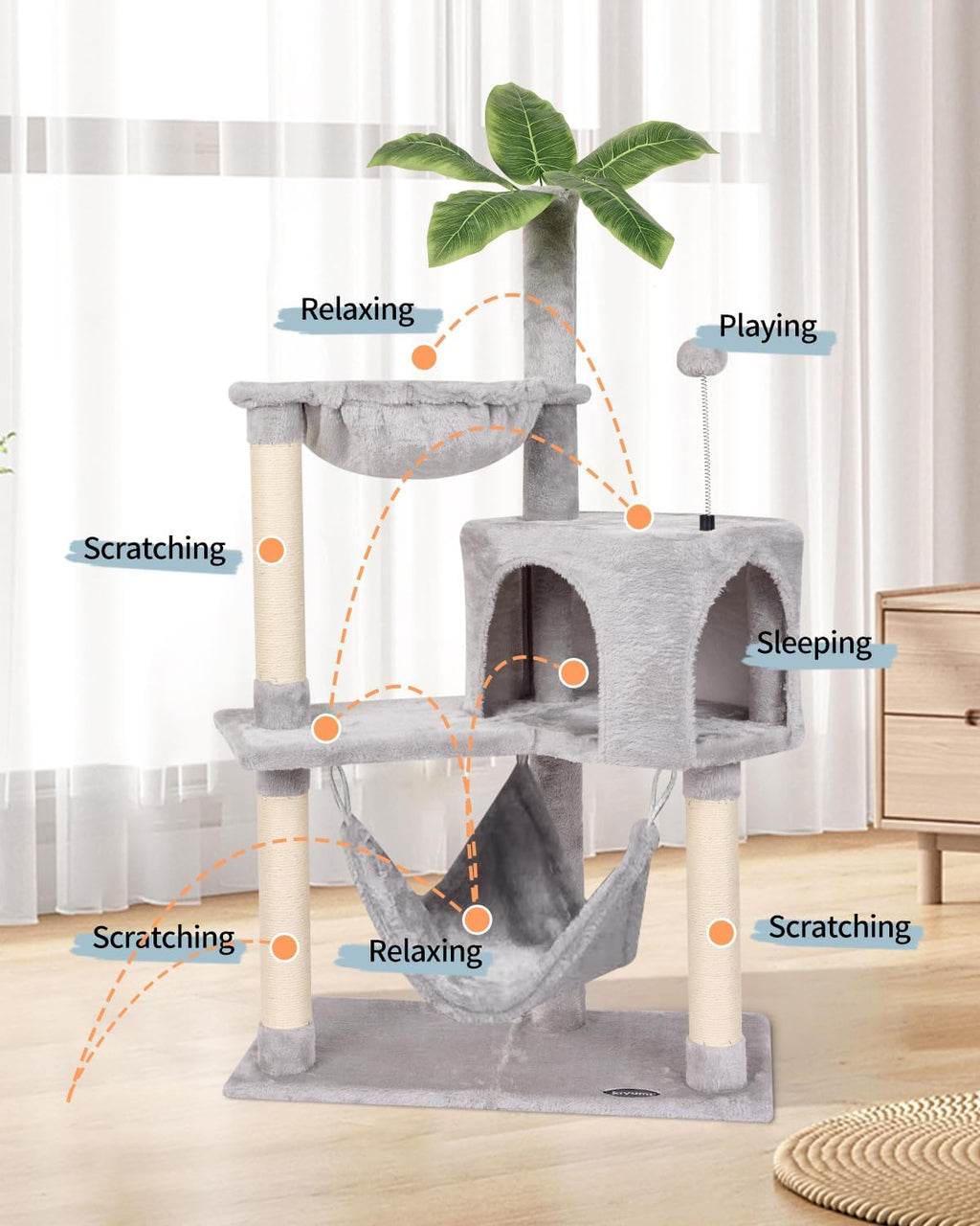 Cat Tree Cat Tower Condo Pet Activity Center Sisal Scratching Post
