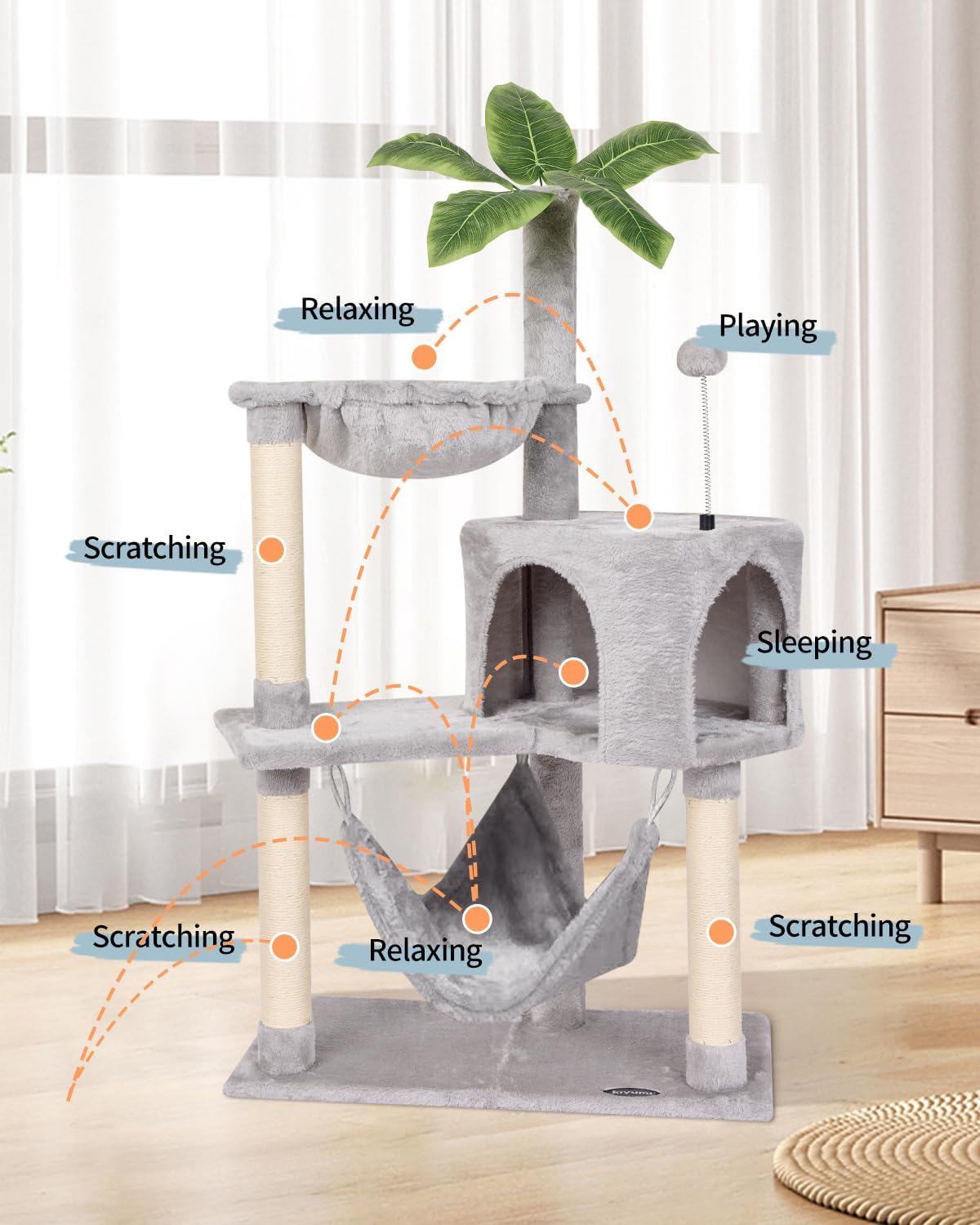 Cat Tree Cat Tower Condo Pet Activity Center Sisal Scratching Post