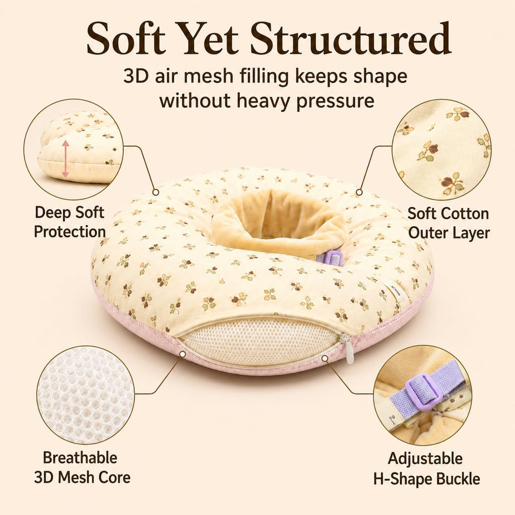 Deep Soft Recovery Collar for Dogs & Cats, Cotton Alternative to E-Collar, Adjustable Lightweight Pet Cone, Anti-Lick for Surgery & Wounds, Medium (Neck 10"-13.5"),Flower Pattern