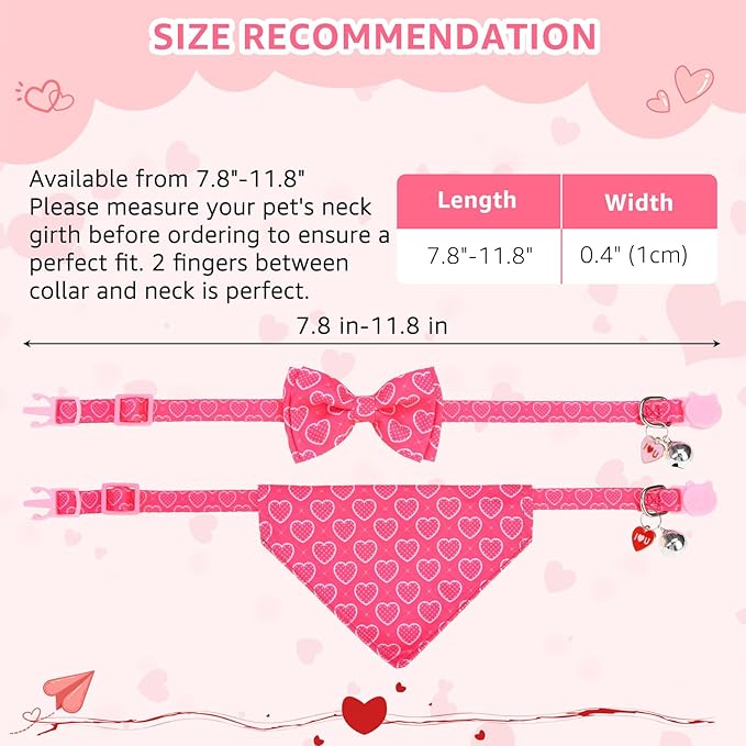 SCENEREAL Valentine's Day Cat Bandana Collars - Image 6