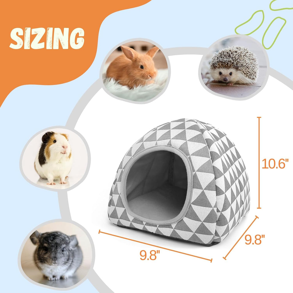 2 Pack Guinea Pig Hideout Washable Dwarf Rabbit Bed