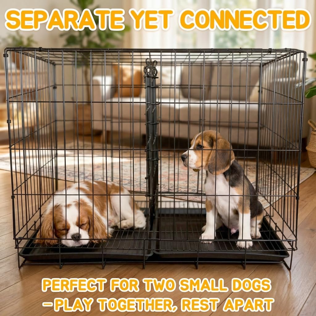 Dog Crate Divider Panel 2-Pack, 28" H Adjustable Kennel Divider