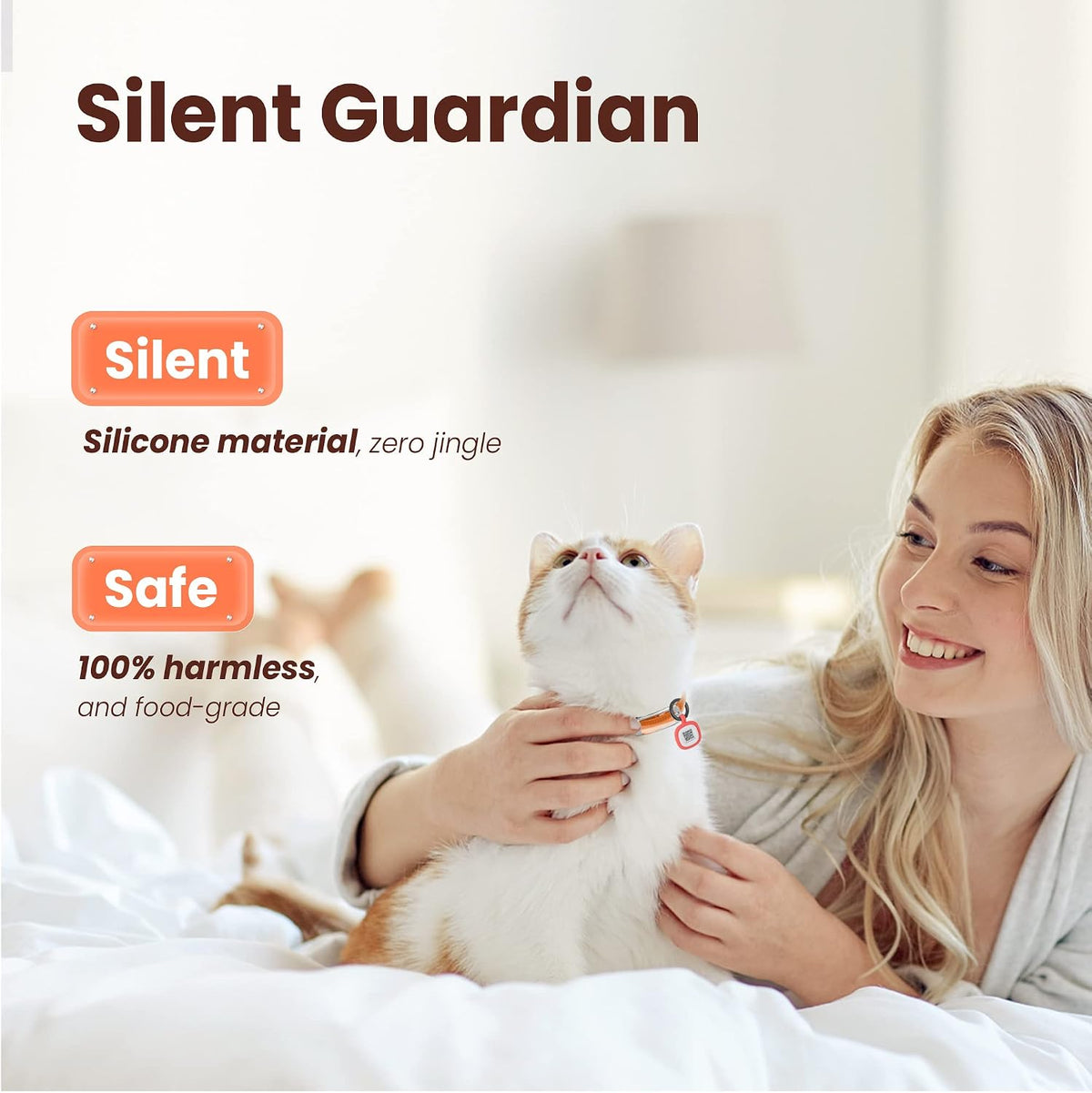 Pawaii Dog ID Tag, Silent Silicone QR Code Tag, Scan Alerts, No App, 1 Pack