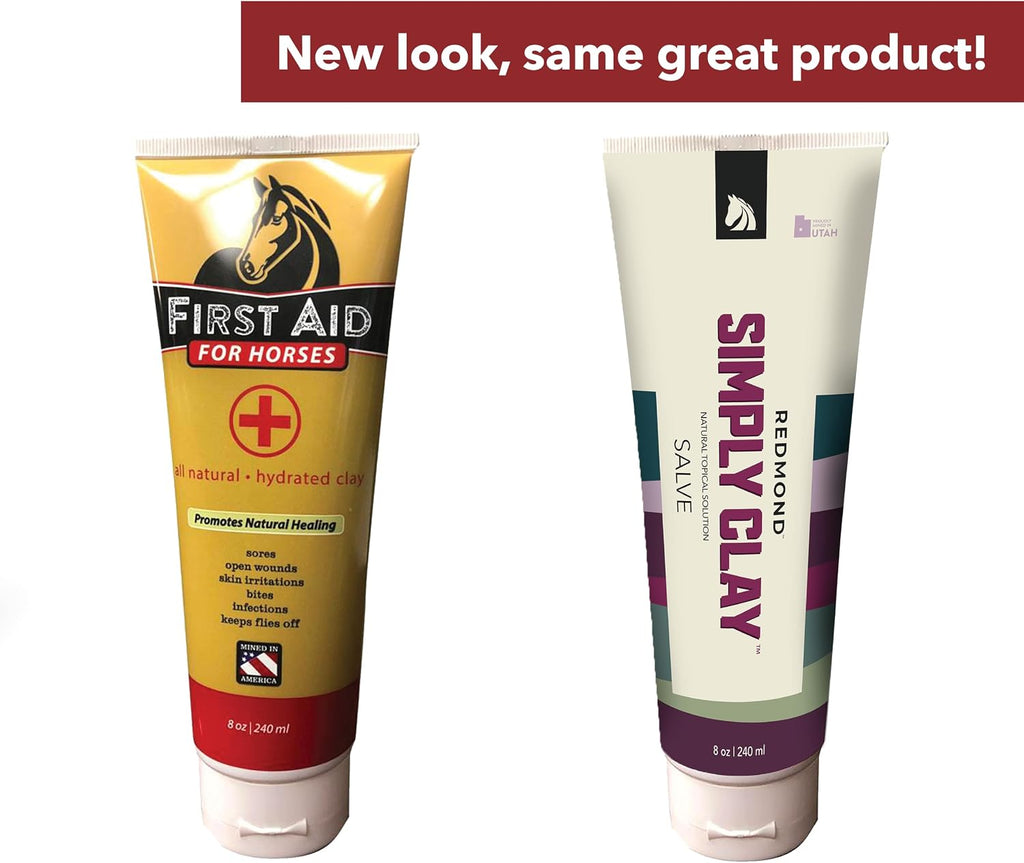 Redmond First Aid - All Natural Hydrated Clay for Horses, 8 Oz Tube