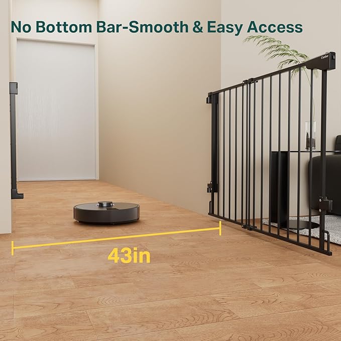 Cumbor 2 Pack 29.2-43" No Bottom Bar Baby Gate - Image 3