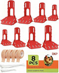 DKP 8 Pack Red Chicken Leg Splint with 4-Size