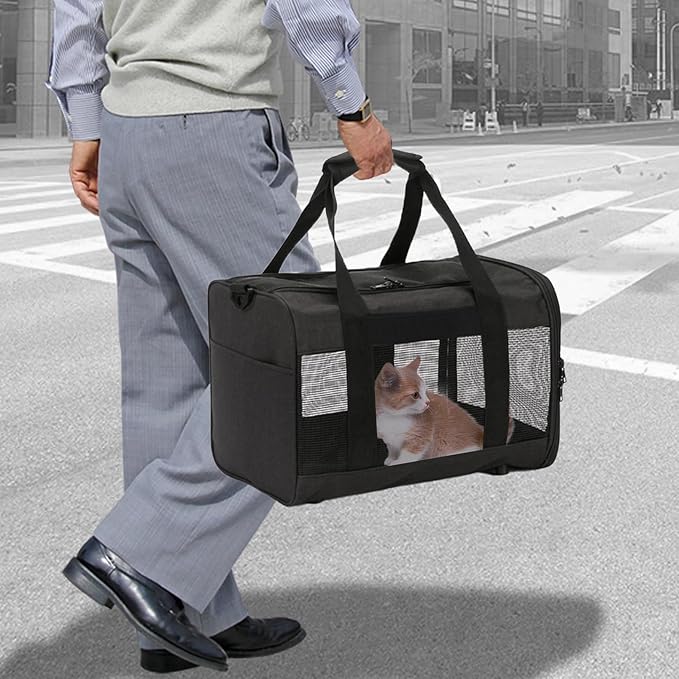 Travel Carrier for Cats, Cat Soft-Sided Carriers Ventilated Breathable Foldable - Image 5