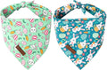 ARING PET Easter Dog Bandana 2 Pack-Cute Green Easter Eggs Dog Bandanas by ARINGPET