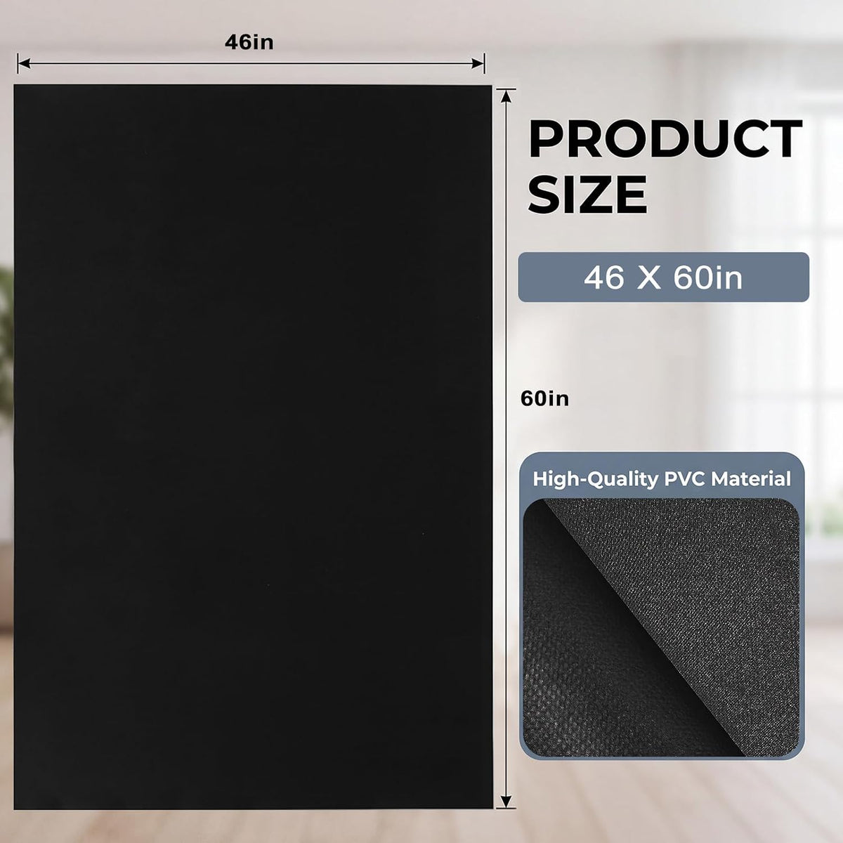 Dog Crate Floor Protector Mat Waterproof PVC Kennel Mat 46" x 60"