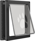 CEESC Medium Dog Door, Snap-in Closing Panel, Up to 35 lbs, Durable, Black