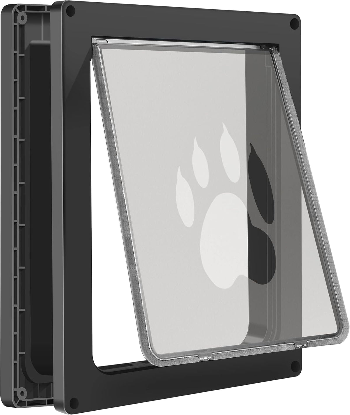 CEESC Medium Dog Door, Snap-in Closing Panel, Up to 35 lbs, Durable, Black