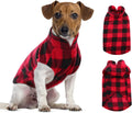 ASENKU Dog Sweater Plaid Fleece Vest Puppy Shirt for Small Medium Dogs