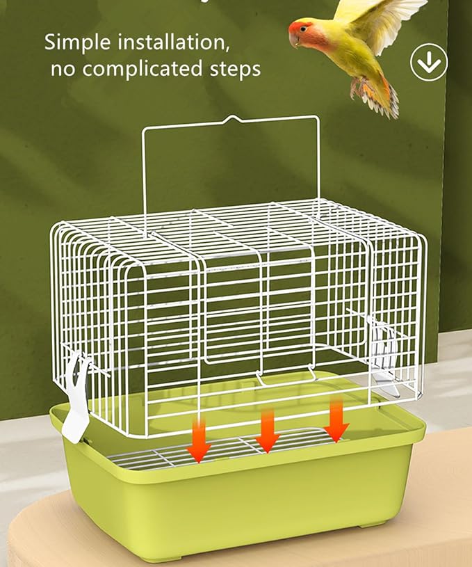 Portable Bird Travel Carrier Cage – 360° Full View Wire Carrier - Image 4