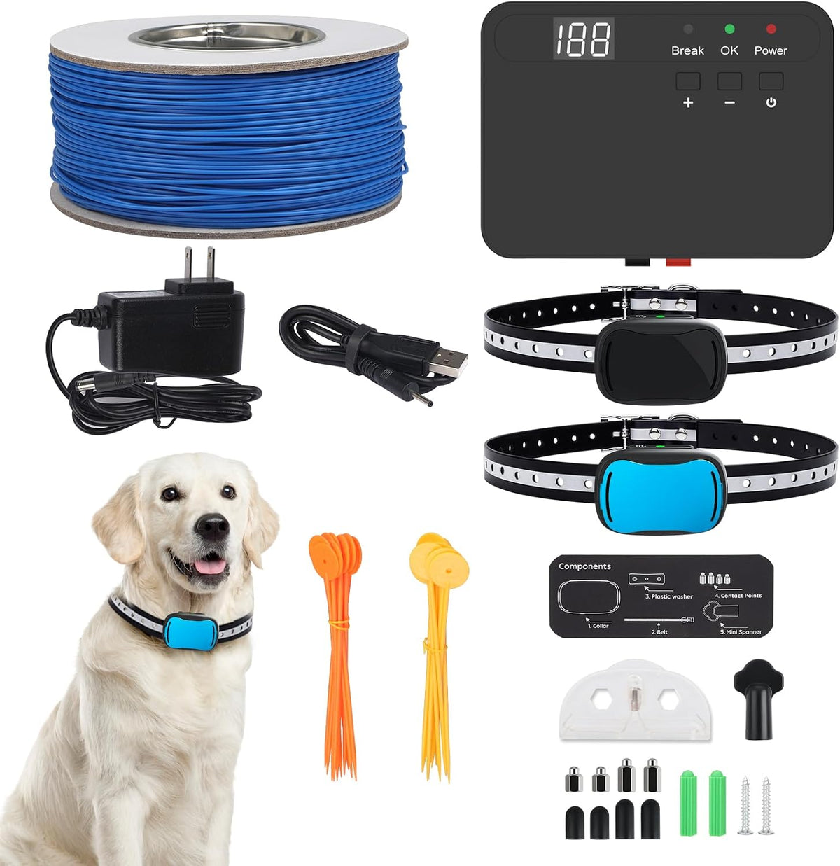 Electric Fence for 2 Dogs, Underground Dog Fence System