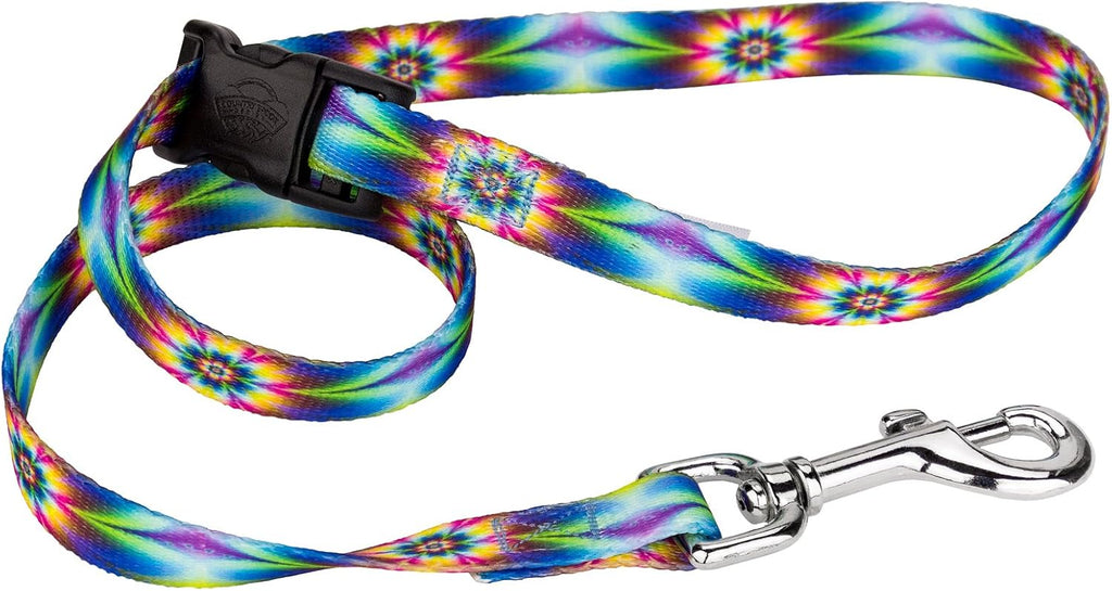 5/8 Inch Tie Dye Flowers Grooming Loop with Quick Release Buckle with 14 Unique Designs