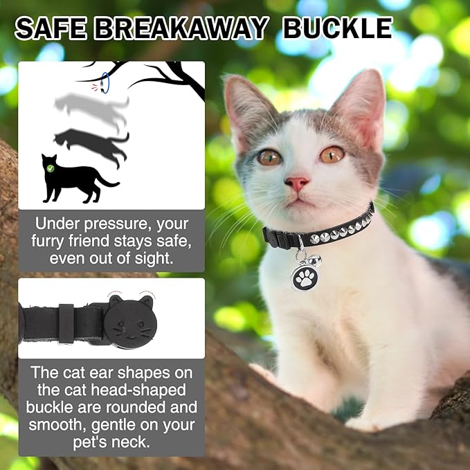 Leather Personalized Breakaway Cat Collar - Image 5