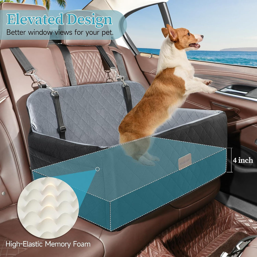 Dog Car Seat for Medium Large Dogs Under 55 lbs, Washable Pet Booster Seat