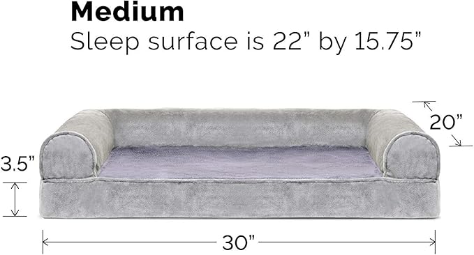 Furhaven Orthopedic Dog Bed for Medium/Small Dogs w/ Removable Bolsters & - Image 6