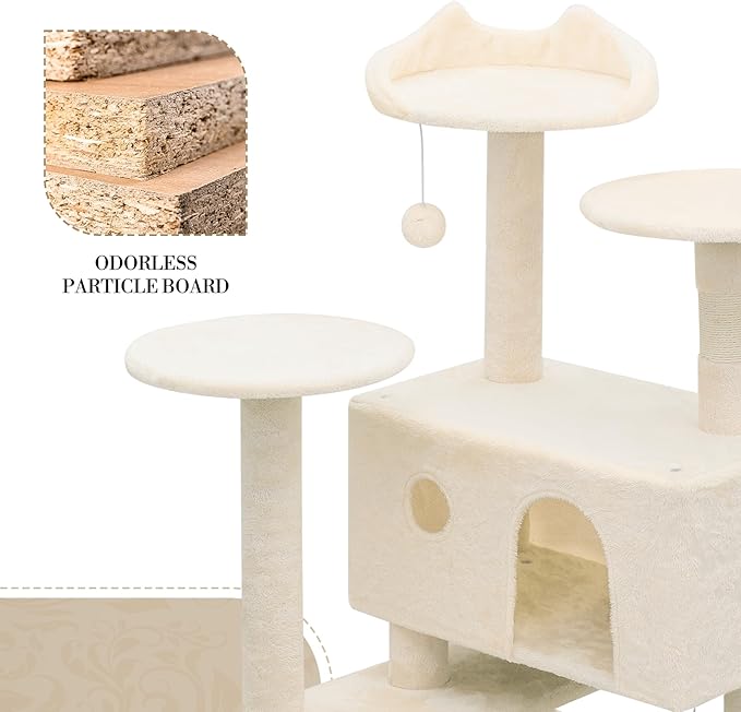 Athena Collection Cat Tree, 70 Inch Cat Tree Tower - Image 4