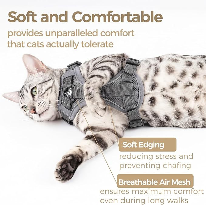 Cat Harness and Leash Set Escape Proof Tactical Medium Kitten Harness Emotional - Image 7