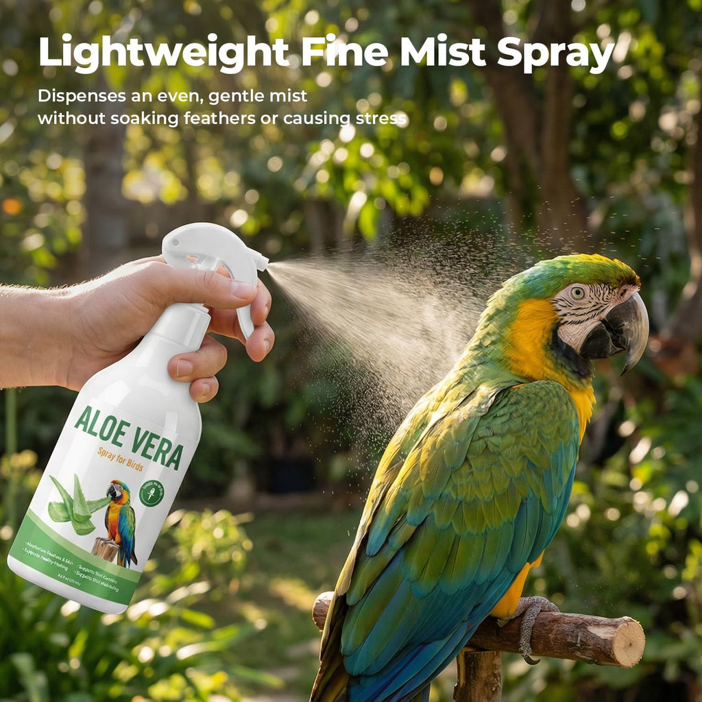 Aloe Vera Spray for Birds, Bird Bath Mist for Parrots & Pet Birds