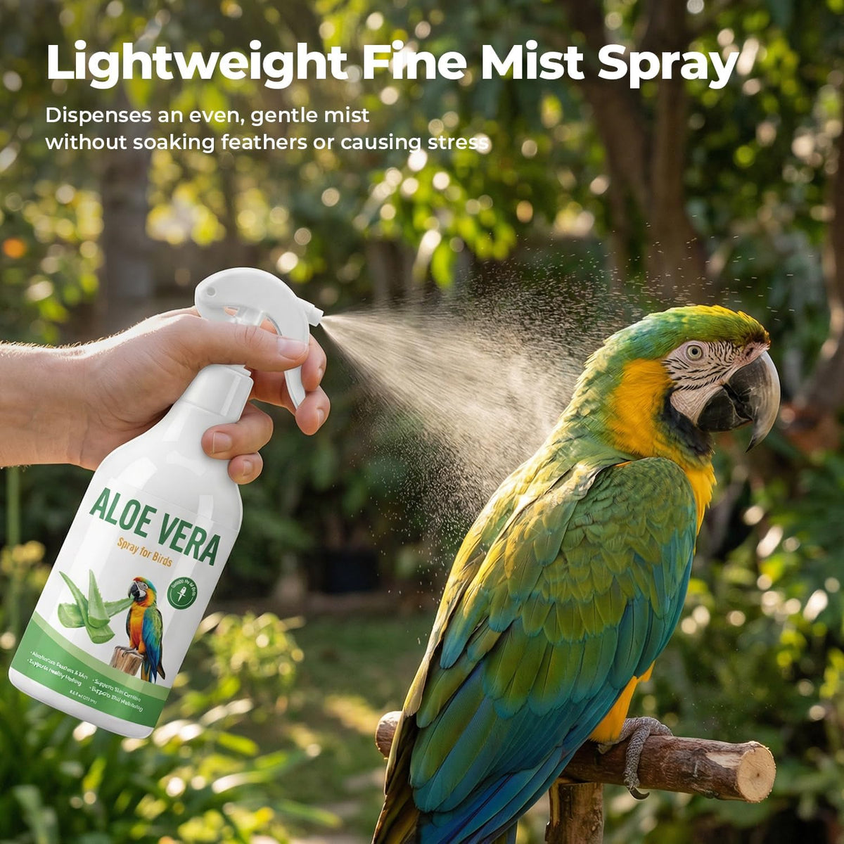 Aloe Vera Spray for Birds, Bird Bath Mist for Parrots & Pet Birds