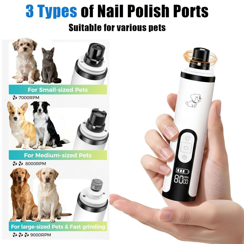 Quiet Dog Nail Grinder Safe & Stress-Free for Sensitive Dogs Cats