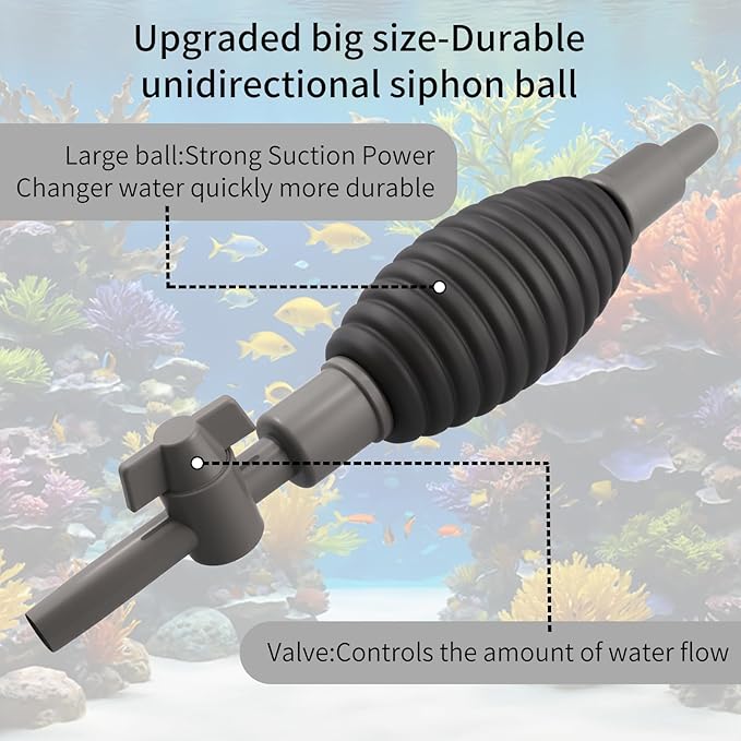 Aquarium Siphon Vacuum Cleaner for Gravel and Sand, Fish Tank Vacuum Gravel - Image 4