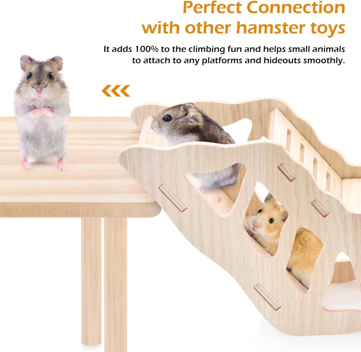 Hamster Platform 3-Piece，Hamster Cage Accessories toy Set