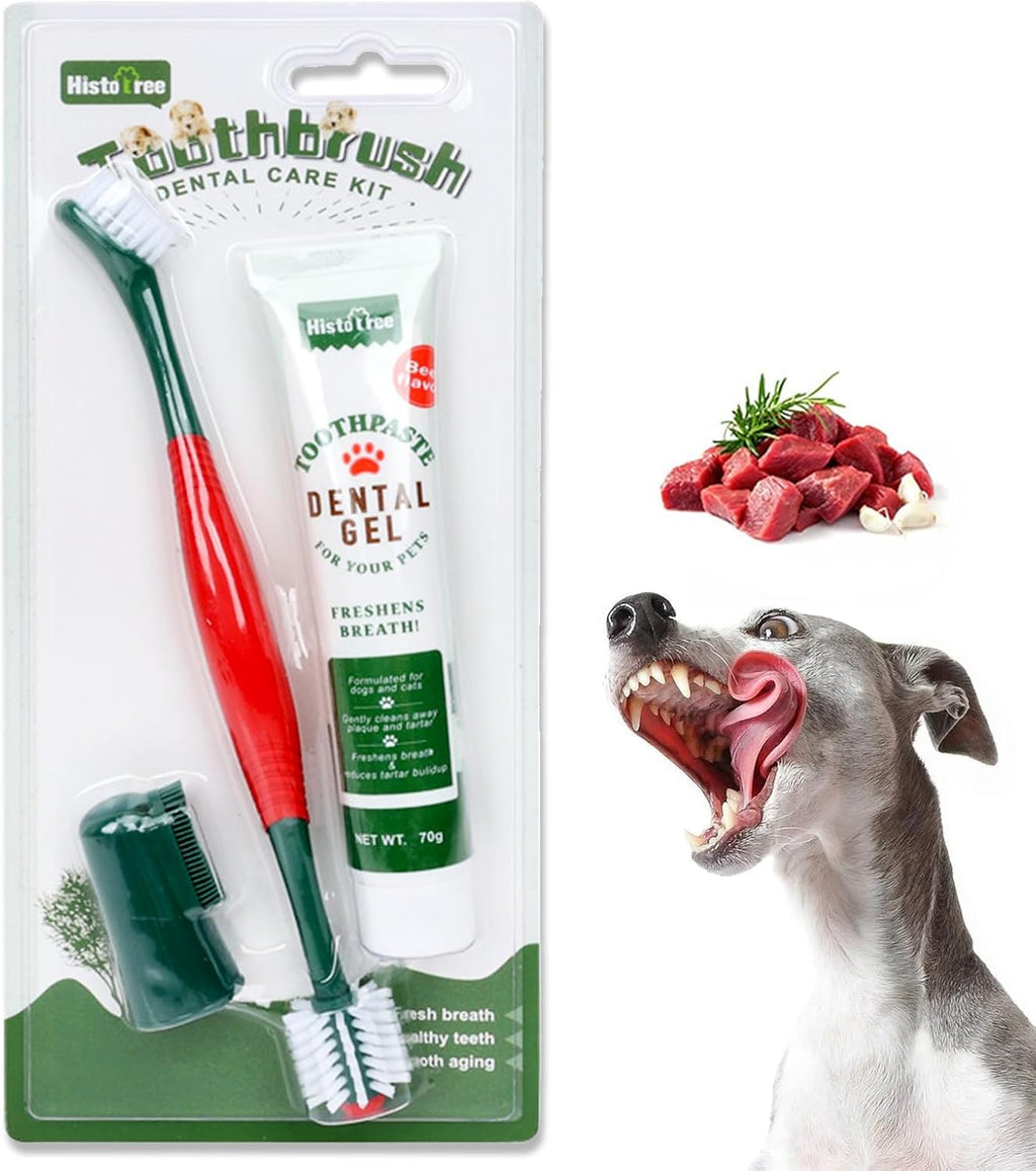 Dog Toothbrush and Toothpaste Kit Vanilla Dog Toothpaste(70g)