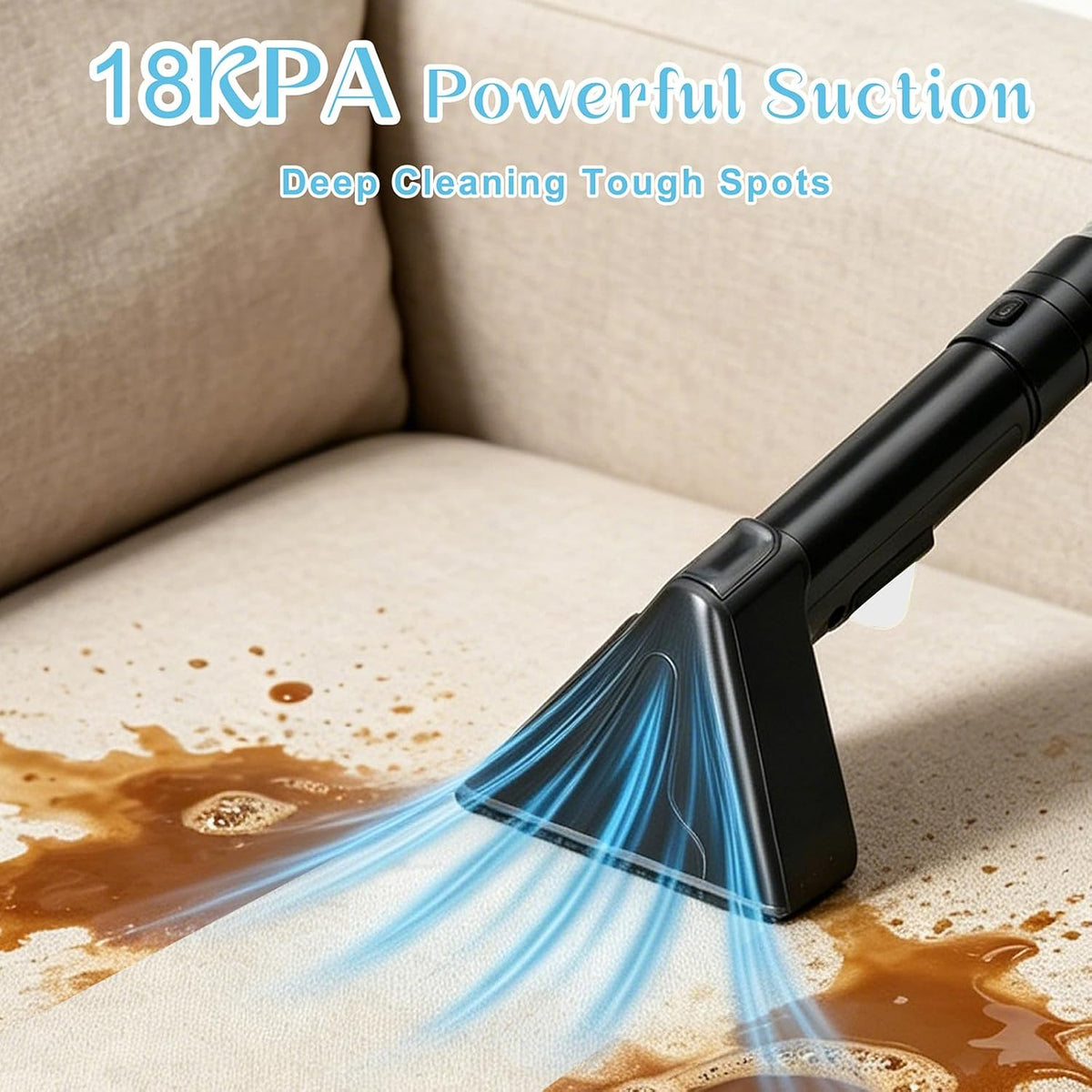 18Kpa Portable Carpet Cleaner Machine, Upholstery Cleaning Machine