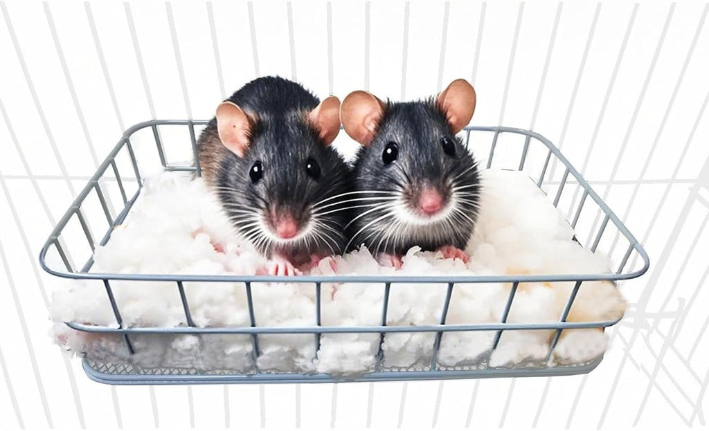 JSLZF Rat Cage Platform with Mat, Metal Chew-Proof Squirrel Ledge