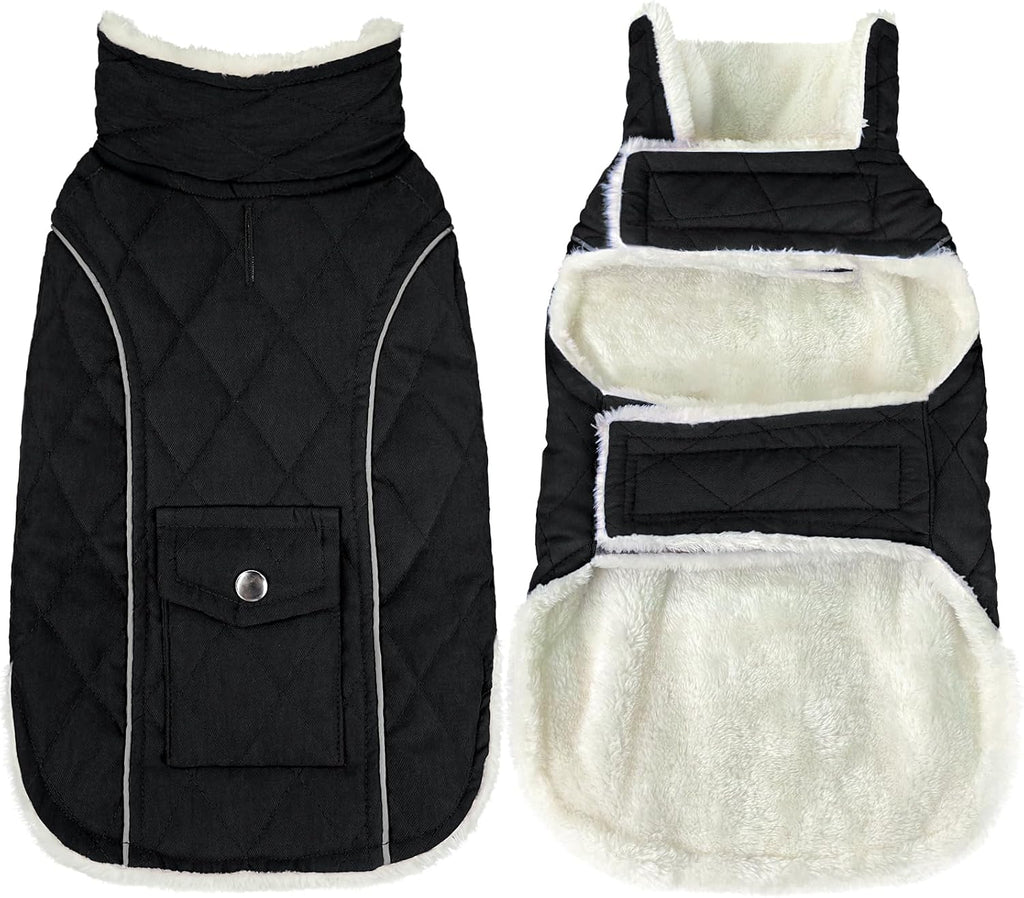 Malier Dog Coat Warm Dog Winter Coat, Windproof Dog Jacket with Pocket